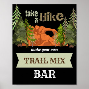 Trail Mix Bar Sign Poster
