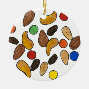 Trail Mix Nuts Candies Camping Wandern Keramik Ornament