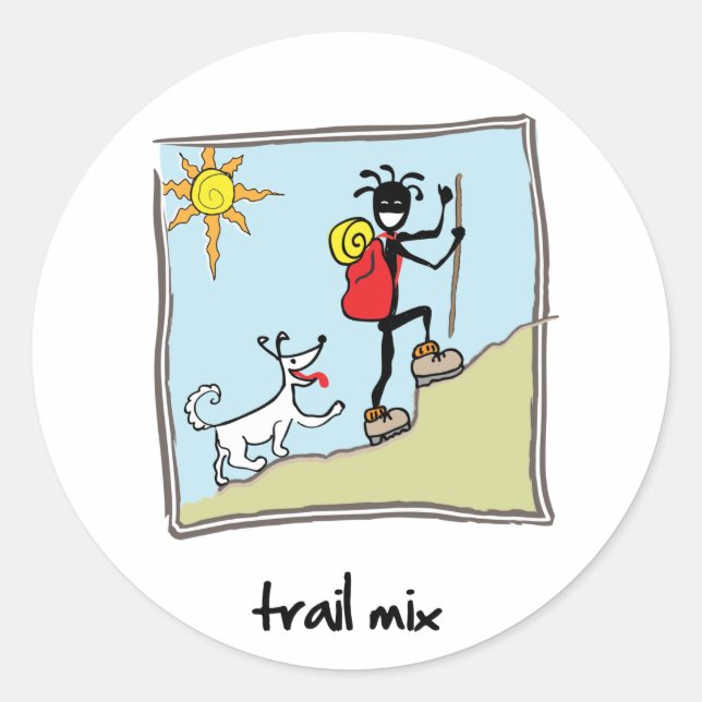 "Trail Mix" Runder Aufkleber (Vorderseite)