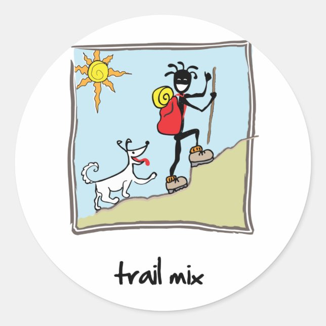 "Trail Mix" Runder Aufkleber (Vorderseite)