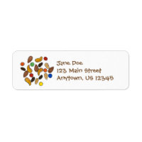 Trail Mix Snack Rücksendeadressen-Aufkleber