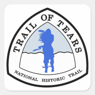 Trail National Historic Trail Sign, USA Quadratischer Aufkleber