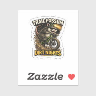 Trail Possum Dirt Nights Mountainbike-Aufkleber Aufkleber