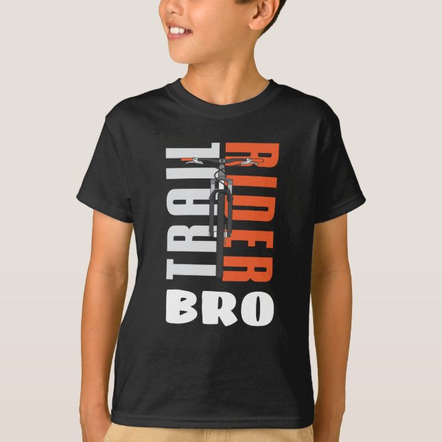 Trail Rider Bro Custom Family Cyclist T-Shirt (Vorderseite)