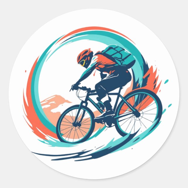 Trail Rider Runder Aufkleber (Vorderseite)