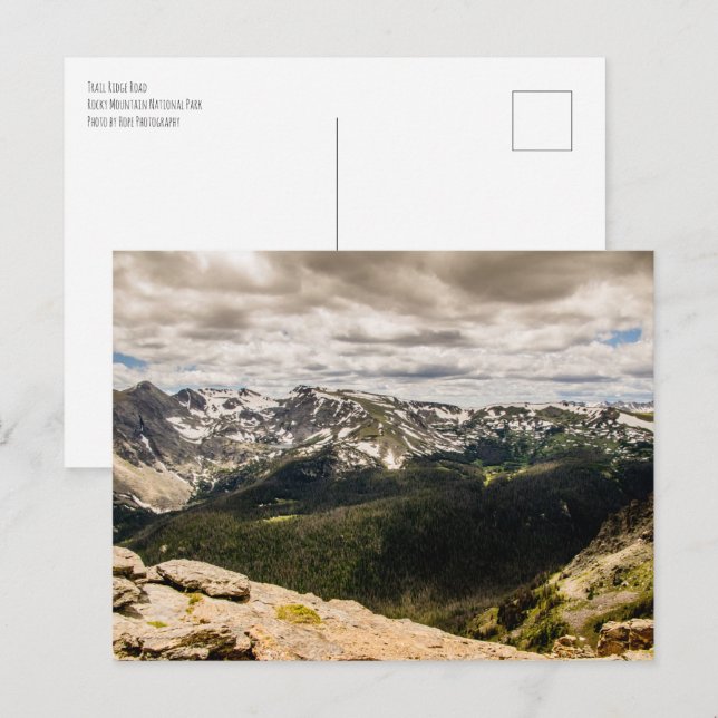 Trail Ridge Road Postkarte (Vorne/Hinten)