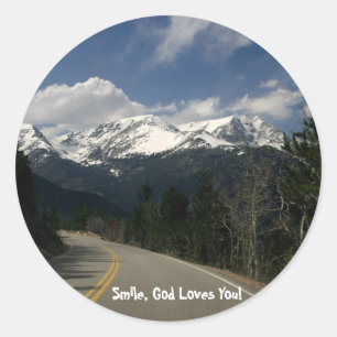 Trail Ridge Road, Rocky Mountain National Park, CO Runder Aufkleber