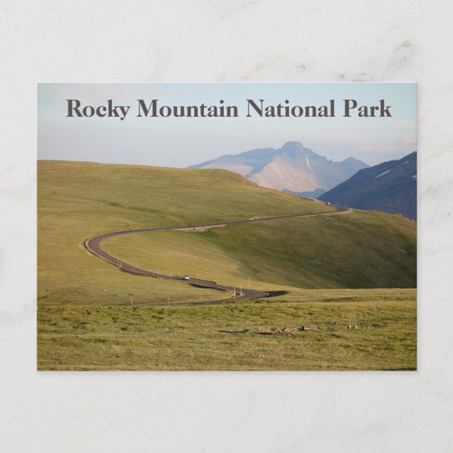 Trail Ridge Rocky Mountain Nationalpark Postcard Postkarte (Vorderseite)