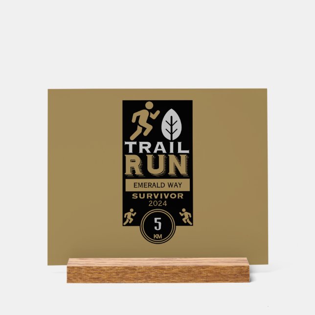 Trail Runner Rennen Wettbewerb Acrylschild (Vorderseite)