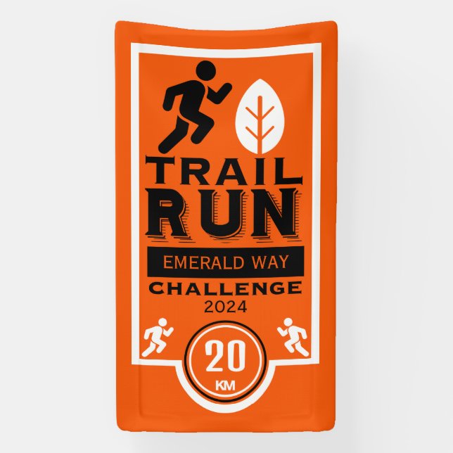 Trail Runner Rennen Wettbewerb Banner (Vertikal)