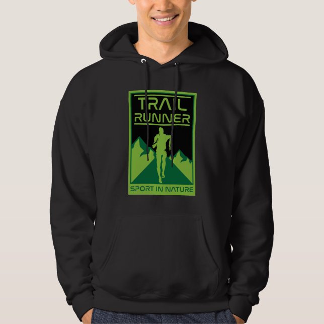 Trail Runner Sport in der Natur Hoodie (Vorderseite)