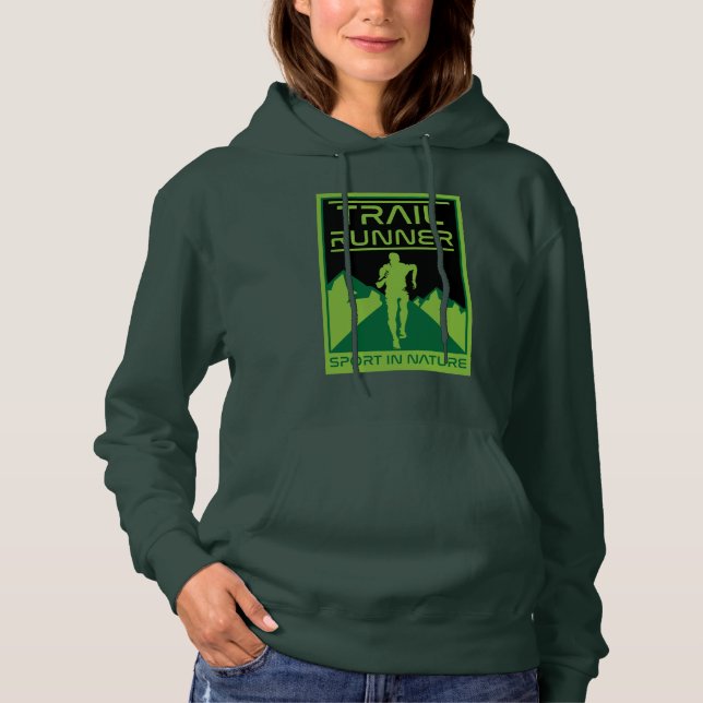 Trail Runner Sport in der Natur Hoodie (Vorderseite)