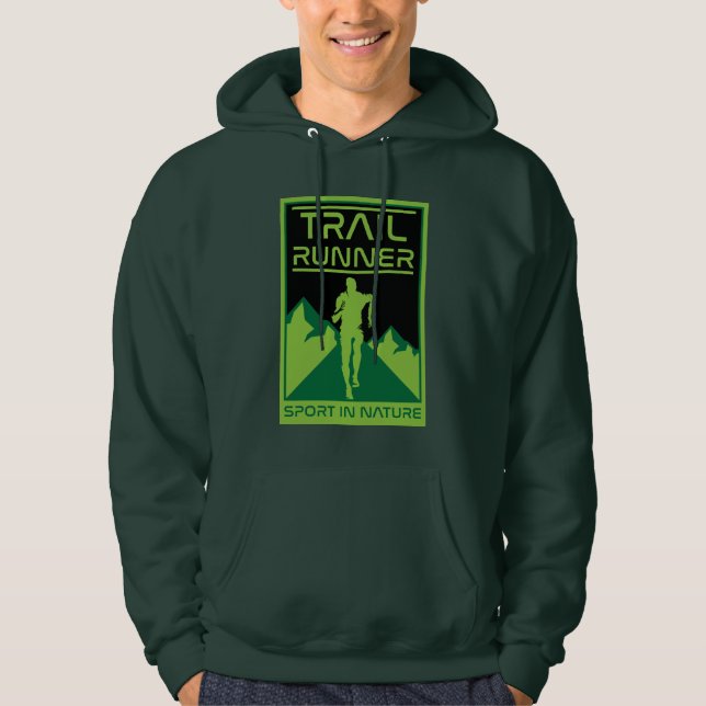 Trail Runner Sport in der Natur Hoodie (Vorderseite)
