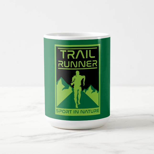 Trail Runner Sport in der Natur Kaffeetasse (Mittel)