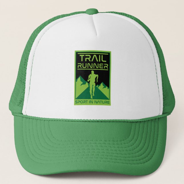 Trail Runner Sport in der Natur Truckerkappe (Vorderseite)