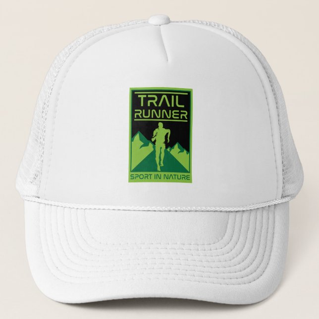 Trail Runner Sport in der Natur Truckerkappe (Vorderseite)
