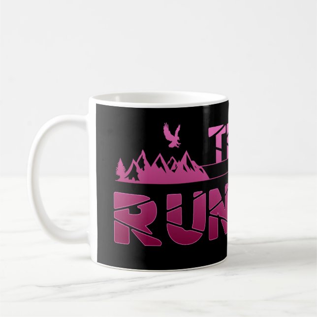 Trail Running Adler Berge Wald Schuhe Profil pink Kaffeetasse (Links)