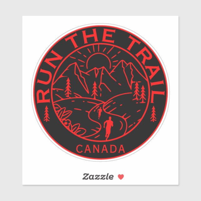 Trail Running Canada Aufkleber (Blatt)