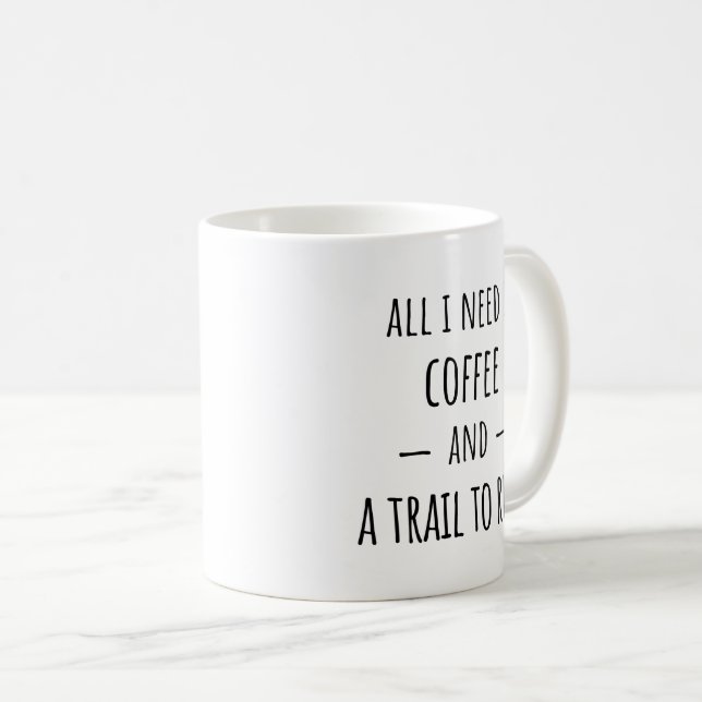 Trail Running Geschenk Idee Kaffee Tasse (VorderseiteRechts)