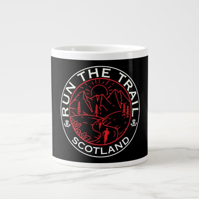 Trail Running Scotland Jumbo-Tasse (Vorderseite)