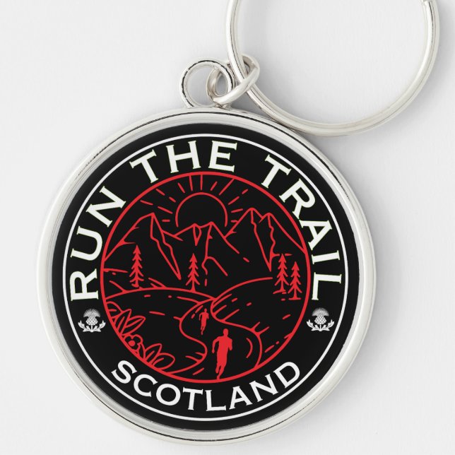 Trail Running Scotland Schlüsselanhänger (Vorne)