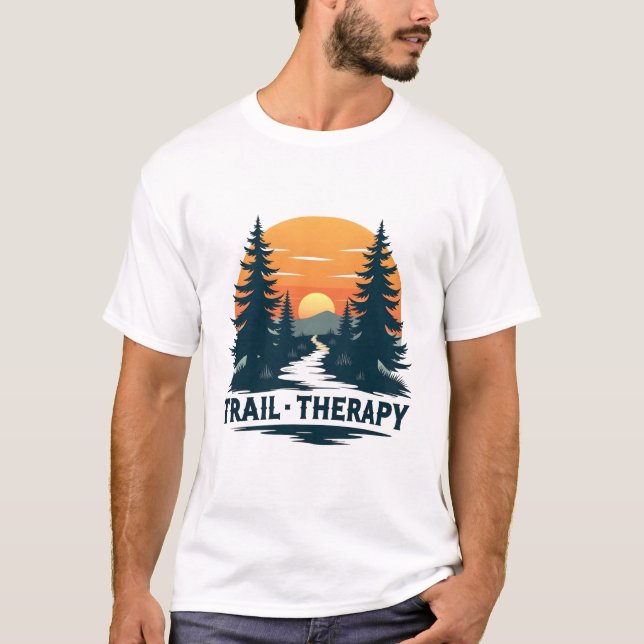 Trail Therapy Wandern T - Shirt - Abenteuer im Fre (Vorderseite)