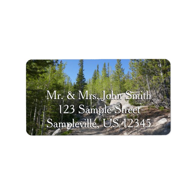 Trail to Alberta Falls Adressaufkleber (Vorne)