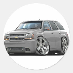 Trailblazer-silberner LKW Runder Aufkleber