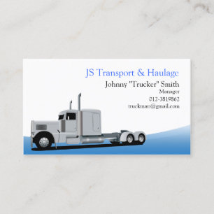 Trailer LKW-Straßengüterverkehr Blue Business Card Visitenkarte