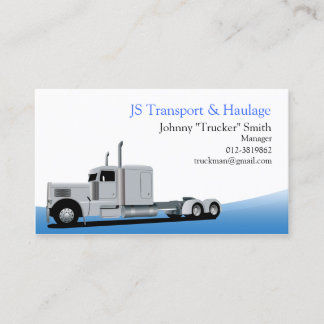 Trailer LKW-Straßengüterverkehr Blue Business Card Visitenkarte