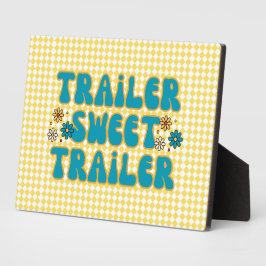 Trailer Sweet Trailer Gelb Harlequin Tabletop Fotoplatte