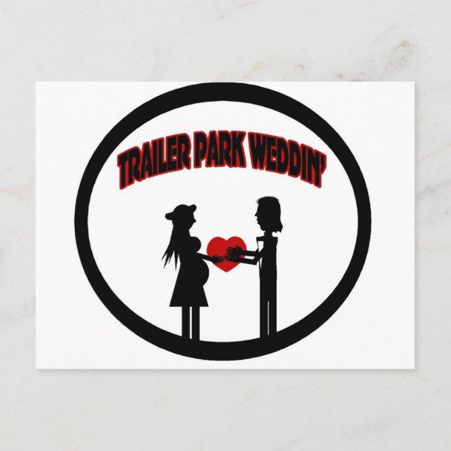 Trailerhochzeit Postkarte (Vorderseite)