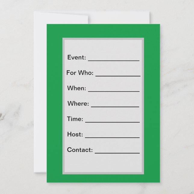 Trailfahrt 8 Einladung, Größe: 5" x 7" Einladung (Rückseite)