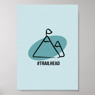 Trailhead-Berggipfel - Minimalistisches Wandern Poster