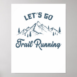 Traillauf Let's Go Trail Laufen Poster