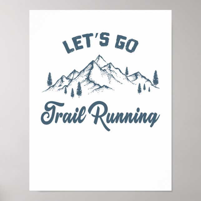 Traillauf Let's Go Trail Laufen Poster (Vorne)