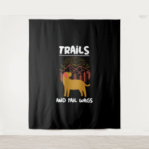 Trails und Schwanz Wags Labrador Retriever Wandteppich