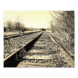 Train A'coming 10x8 Schwarz-Weiß-Fotodruck Fotodruck