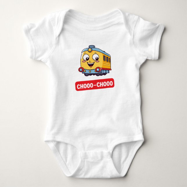 Train Baby Bodysuit Strampler (Vorderseite)