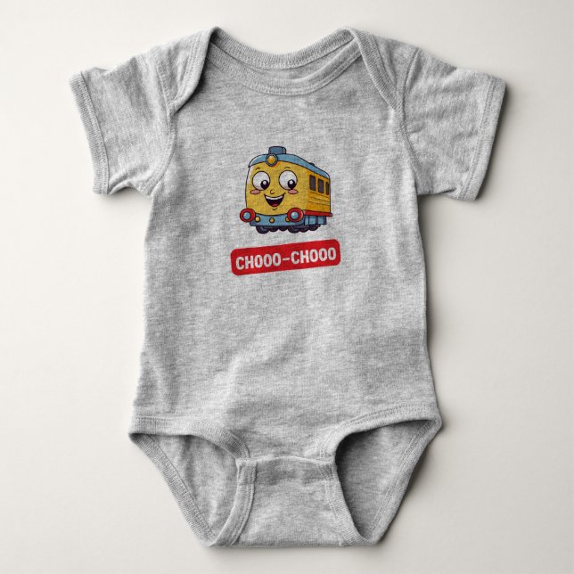 Train Baby Bodysuit Strampler (Vorderseite)