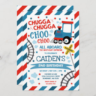 Train Birthday Invite Chugga Chugga Choo Choo Einladung