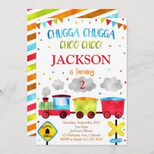 Train Birthday Invite Chugga Chugga Choo Choo Einladung