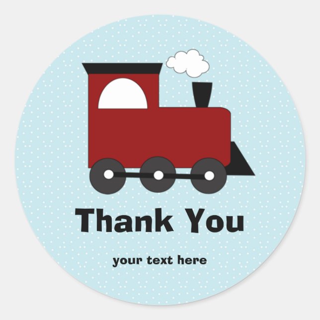Train Birthday Party Stickers (Vorderseite)