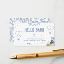 Train Blue Balloons Boy Whimsical Baby Shower