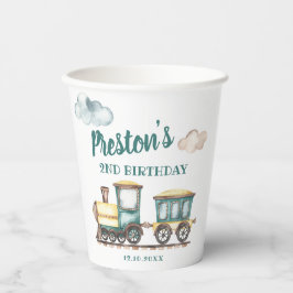 Train Boy 2. Geburtstag Papier Cup Thema Pappbecher