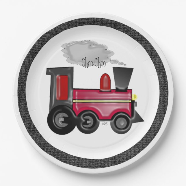 Train Choo Pappteller (Vorderseite)