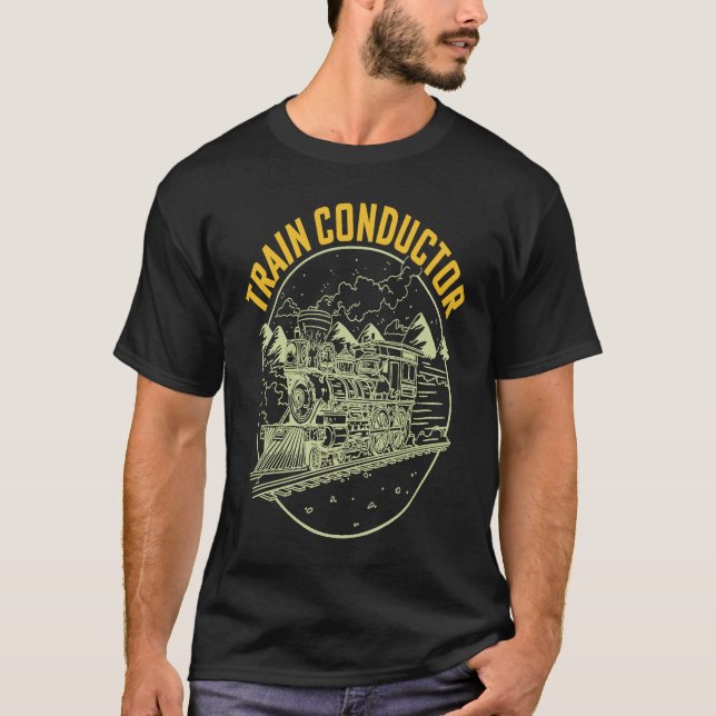 Train Conductor Locomotive Worker T-Shirt (Vorderseite)