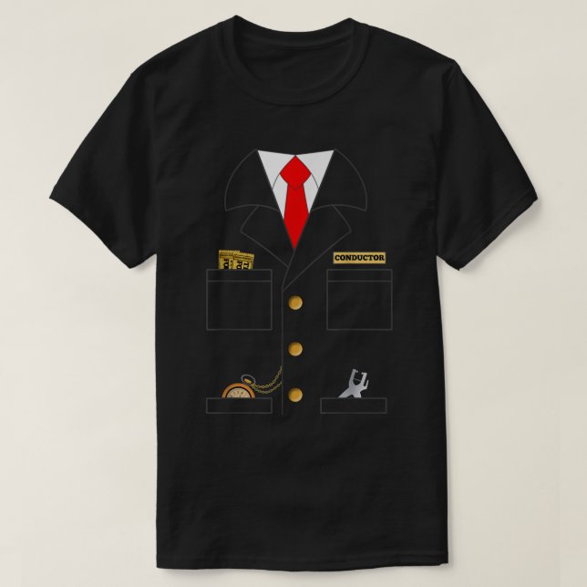 Train Conductor Shirt Kostüme Erwachsene Kinder466 (Design vorne)