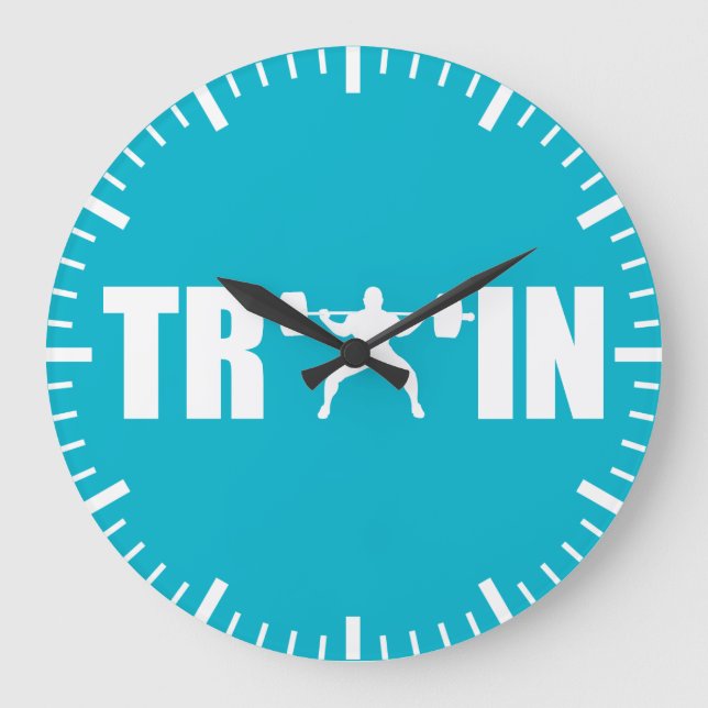 TRAIN - Gymnastikmotivation Große Wanduhr (Vorderseite)