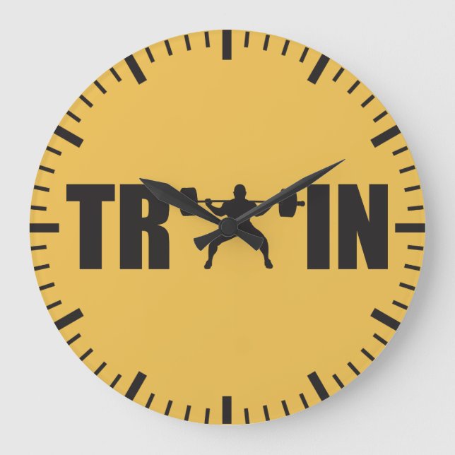 TRAIN - Gymnastikmotivation Große Wanduhr (Vorderseite)